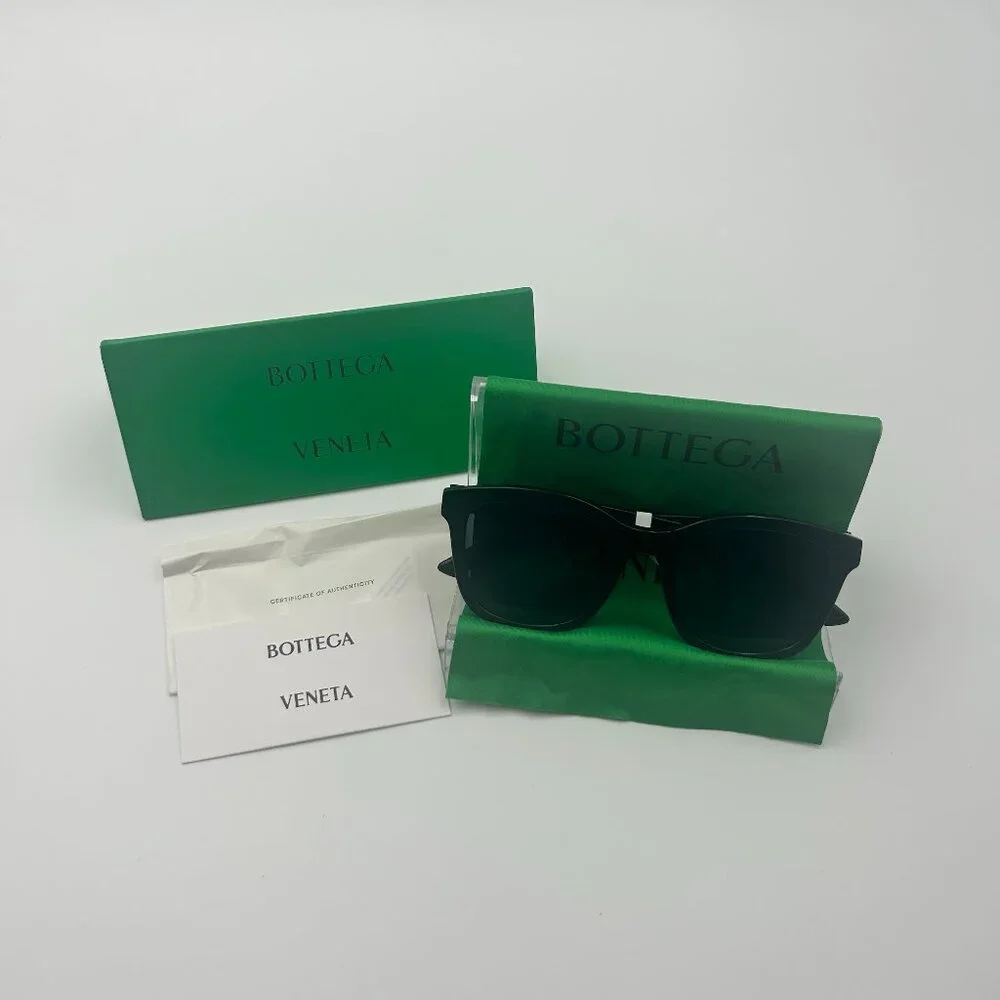 Bottega Veneta Square Sunglasses Black 54mm NWT Retail $440 Made in Japan - Picture 2 of 4